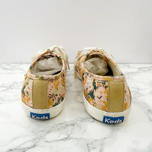 Keds x Rifle Paper Co.‎ Meadow Blush Pink Orange Floral Sneakers Size 7 - Picture 3 of 7